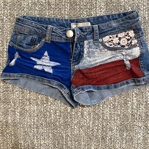 One of a Kind Texas Denim Shorts